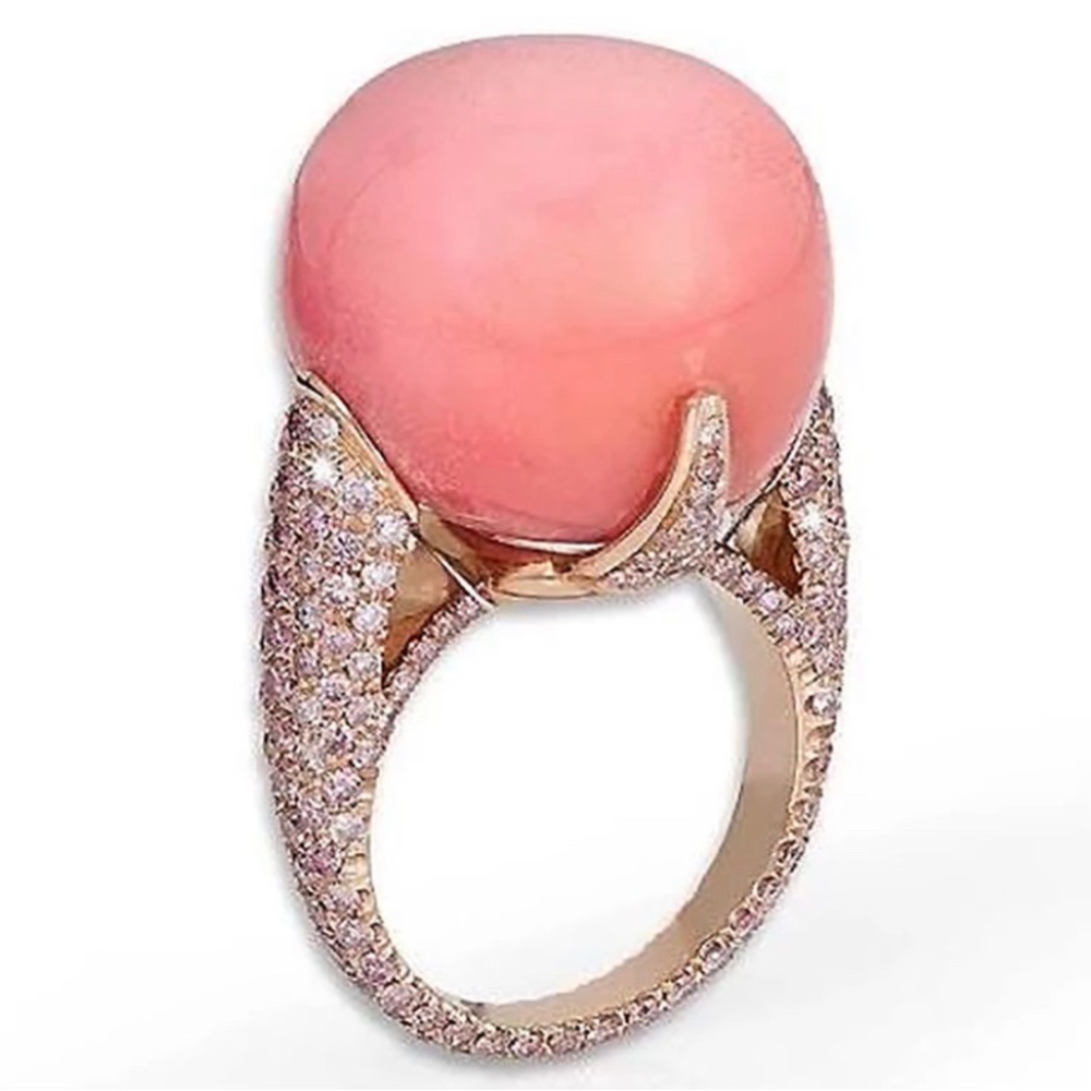 NEW SWEET & ROMANTIC PINK PEARL RING
